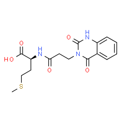 ChemSpider 2D Image | N-[3-(2,4-Dioxo-1,4-dihydro-3(2H)-quinazolinyl)propanoyl]-L-methionine | C16H19N3O5S