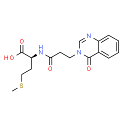 ChemSpider 2D Image | N-[3-(4-Oxo-3(4H)-quinazolinyl)propanoyl]-L-methionine | C16H19N3O4S