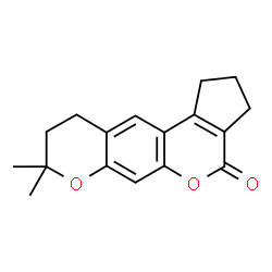 ChemSpider 2D Image | 8,8-Dimethyl-2,3,9,10-tetrahydro-8H-cyclopenta[c]pyrano[3,2-g]chromen-4(1H)-one | C17H18O3