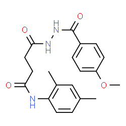 ChemSpider 2D Image | N-(2,4-Dimethylphenyl)-4-[2-(4-methoxybenzoyl)hydrazino]-4-oxobutanamide | C20H23N3O4