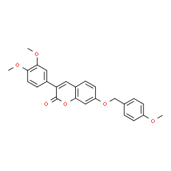 ChemSpider 2D Image | 3-(3,4-Dimethoxyphenyl)-7-[(4-methoxybenzyl)oxy]-2H-chromen-2-one | C25H22O6