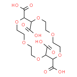 ChemSpider 2D Image | 1,4,7,10,13,16-Hexaoxacyclooctadecane-2,3,11,12-tetracarboxylic acid | C16H24O14