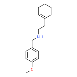 ChemSpider 2D Image | 2-(1-Cyclohexen-1-yl)-N-(4-methoxybenzyl)ethanamine | C16H23NO