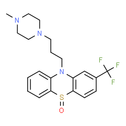 ChemSpider 2D Image | 10-[3-(4-Methyl-1-piperazinyl)propyl]-2-(trifluoromethyl)-10H-phenothiazine 5-oxide | C21H24F3N3OS