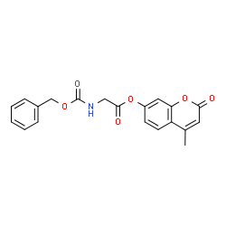 ChemSpider 2D Image | 4-Methyl-2-oxo-2H-chromen-7-yl N-[(benzyloxy)carbonyl]glycinate | C20H17NO6
