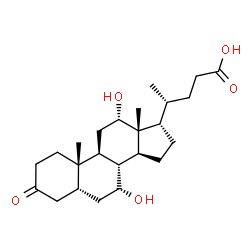 ChemSpider 2D Image | (5beta,7alpha,12alpha,17alpha)-7,12-Dihydroxy-3-oxocholan-24-oic acid | C24H38O5