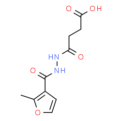 ChemSpider 2D Image | 4-[2-(2-Methyl-3-furoyl)hydrazino]-4-oxobutanoic acid | C10H12N2O5