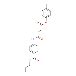 ChemSpider 2D Image | Propyl 4-{[4-(4-methylphenoxy)-4-oxobutanoyl]amino}benzoate | C21H23NO5