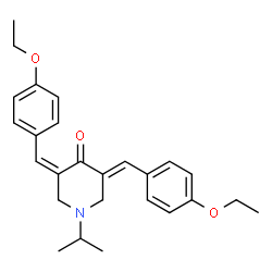 ChemSpider 2D Image | (3Z,5E)-3,5-Bis(4-ethoxybenzylidene)-1-isopropyl-4-piperidinone | C26H31NO3