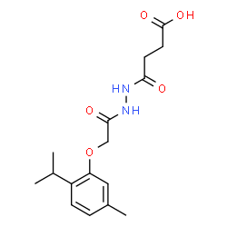 ChemSpider 2D Image | 4-{2-[(2-Isopropyl-5-methylphenoxy)acetyl]hydrazino}-4-oxobutanoic acid | C16H22N2O5