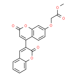 ChemSpider 2D Image | Methyl [(2,2'-dioxo-2H,2'H-3,4'-bichromen-7'-yl)oxy]acetate | C21H14O7