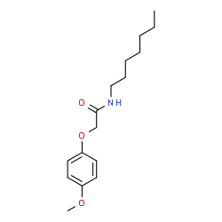 ChemSpider 2D Image | N-Heptyl-2-(4-methoxyphenoxy)acetamide | C16H25NO3
