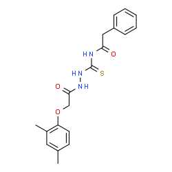 ChemSpider 2D Image | N-({2-[(2,4-Dimethylphenoxy)acetyl]hydrazino}carbothioyl)-2-phenylacetamide | C19H21N3O3S