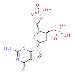 ChemSpider 2D Image | 2'-deoxyguanosine-3',5'-diphosphate | C10H15N5O10P2