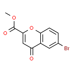 ChemSpider 2D Image | Methyl 6-bromo-4-oxo-4H-chromene-2-carboxylate | C11H7BrO4