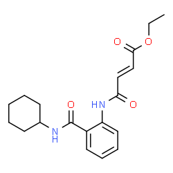 ChemSpider 2D Image | Ethyl (2E)-4-{[2-(cyclohexylcarbamoyl)phenyl]amino}-4-oxo-2-butenoate | C19H24N2O4