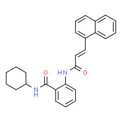ChemSpider 2D Image | N-Cyclohexyl-2-{[(2E)-3-(1-naphthyl)-2-propenoyl]amino}benzamide | C26H26N2O2