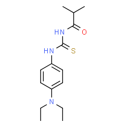 ChemSpider 2D Image | N-{[4-(Diethylamino)phenyl]carbamothioyl}-2-methylpropanamide | C15H23N3OS