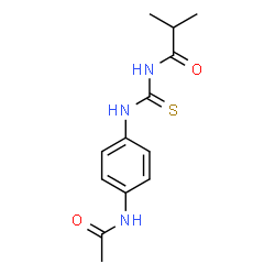 ChemSpider 2D Image | N-[(4-Acetamidophenyl)carbamothioyl]-2-methylpropanamide | C13H17N3O2S