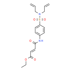 ChemSpider 2D Image | Ethyl (2E)-4-{[4-(diallylsulfamoyl)phenyl]amino}-4-oxo-2-butenoate | C18H22N2O5S