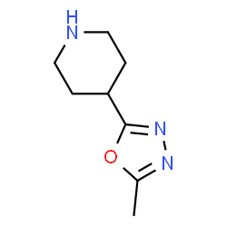 ChemSpider 2D Image | 4-(5-methyl-1,3,4-oxadiazol-2-yl)piperidine | C8H13N3O