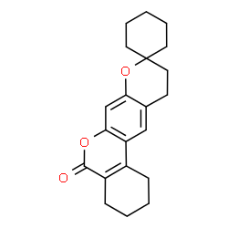 ChemSpider 2D Image | 1,2,3,4,10,11-Hexahydro-5H-spiro[benzo[c]pyrano[3,2-g]chromene-9,1'-cyclohexan]-5-one | C21H24O3