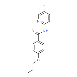 ChemSpider 2D Image | N-(5-Chloro-2-pyridinyl)-4-propoxybenzamide | C15H15ClN2O2