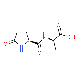 ChemSpider 2D Image | 5-Oxo-L-prolyl-L-alanine | C8H12N2O4