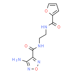 ChemSpider 2D Image | 4-Amino-N-[2-(2-furoylamino)ethyl]-1,2,5-oxadiazole-3-carboxamide | C10H11N5O4