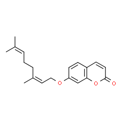 ChemSpider 2D Image | 7-{[(2Z)-3,7-Dimethyl-2,6-octadien-1-yl]oxy}-2H-chromen-2-one | C19H22O3
