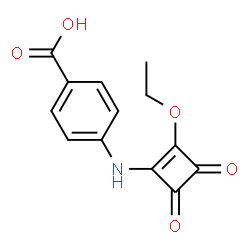 ChemSpider 2D Image | 4-[(2-Ethoxy-3,4-dioxo-1-cyclobuten-1-yl)amino]benzoic acid | C13H11NO5