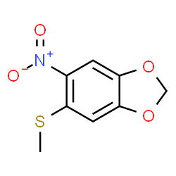 ChemSpider 2D Image | 5-(Methylsulfanyl)-6-nitro-1,3-benzodioxole | C8H7NO4S