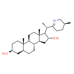 ChemSpider 2D Image | (3beta,5alpha,16alpha)-17-{(1S)-1-[(5S)-5-Methyl-3,4,5,6-tetrahydro-2-pyridinyl]ethyl}androstane-3,16-diol | C27H45NO2