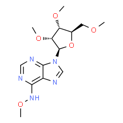 ChemSpider 2D Image | N-Methoxy-2',3',5'-tri-O-methyladenosine | C14H21N5O5
