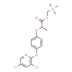 ChemSpider 2D Image | (Trimethylsilyl)methyl 2-{4-[(3,5-dichloro-2-pyridinyl)oxy]phenoxy}propanoate | C18H21Cl2NO4Si