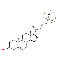 ChemSpider 2D Image | (3beta)-25,26,26,26,27,27,27-Heptafluorocholest-5-en-3-ol | C27H39F7O