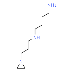 ChemSpider 2D Image | n-(3-(1-aziridinyl)propyl)-1,4-butanediamine | C9H21N3