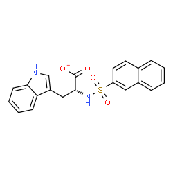 ChemSpider 2D Image | (2R)-3-(1H-Indol-3-yl)-2-[(2-naphthylsulfonyl)amino]propanoate | C21H17N2O4S