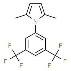 ChemSpider 2D Image | 1-(3,5-bis(trifluoromethyl)phenyl)-2,5-dimethyl-1H-pyrrole | C14H11F6N