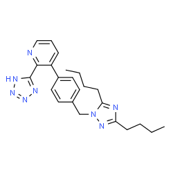 ChemSpider 2D Image | 3-{4-[(3,5-Dibutyl-1H-1,2,4-triazol-1-yl)methyl]phenyl}-2-(1H-tetrazol-5-yl)pyridine | C23H28N8