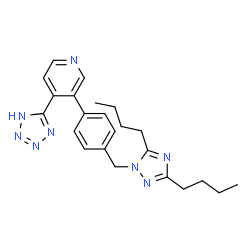 ChemSpider 2D Image | 3-{4-[(3,5-Dibutyl-1H-1,2,4-triazol-1-yl)methyl]phenyl}-4-(1H-tetrazol-5-yl)pyridine | C23H28N8