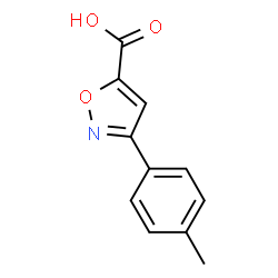 ChemSpider 2D Image | 3-p-Tolylisoxazole-5-carboxylic acid | C11H9NO3