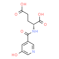 ChemSpider 2D Image | N-[(5-Hydroxy-3-pyridinyl)carbonyl]-D-glutamic acid | C11H12N2O6