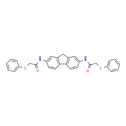 ChemSpider 2D Image | N,N'-9H-Fluorene-2,7-diylbis[2-(phenylsulfanyl)acetamide] | C29H24N2O2S2