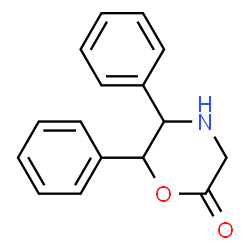 ChemSpider 2D Image | 5,6-Diphenyl-2-morpholinone | C16H15NO2