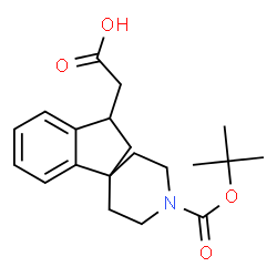 ChemSpider 2D Image | 2-(1'-(tert-Butoxycarbonyl)-2,3-dihydrospiro[indene-1,4'-piperidin]-3-yl)acetic acid | C20H27NO4