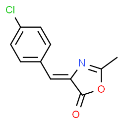 ChemSpider 2D Image | (Z)-4-(4-Chlorobenzylidene)-2-methyloxazol-5(4H)-one | C11H8ClNO2
