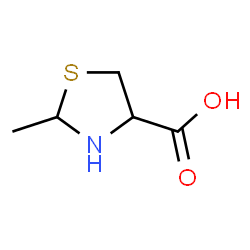 ChemSpider 2D Image | 2-methylthiazolidine-4-carboxylic acid | C5H9NO2S