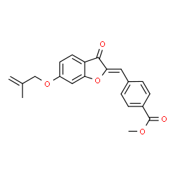 ChemSpider 2D Image | Methyl 4-[(Z)-{6-[(2-methyl-2-propen-1-yl)oxy]-3-oxo-1-benzofuran-2(3H)-ylidene}methyl]benzoate | C21H18O5