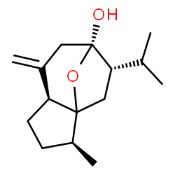 ChemSpider 2D Image | (2S,5S,8S,9S)-9-Isopropyl-2-methyl-6-methylene-11-oxatricyclo[6.2.1.0~1,5~]undecan-8-ol | C15H24O2